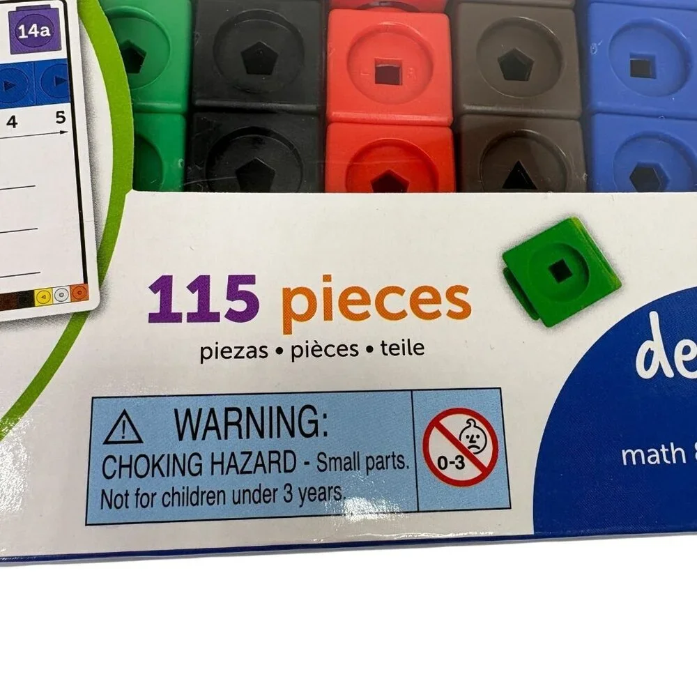 Mathlink Cubes Set For Kids 100 Colorful Math Manipulatives With Activity Guide